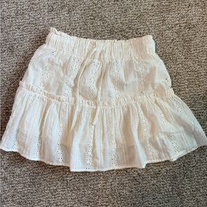 Dress Forum White Smocked Bubble Mini Skirt